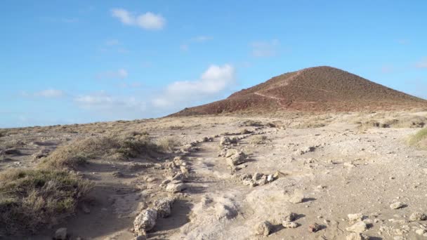 Parque Nacional Teide Paisagem Com Céu Azul Tenerife Ilhas Canárias — Vídeo de Stock