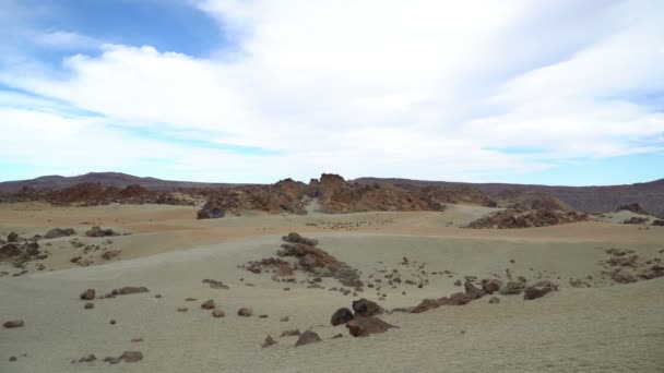 Vulkaniska Området Vid Nationalparken Teide Teneriffa Kanarieöarna Spanien — Stockvideo