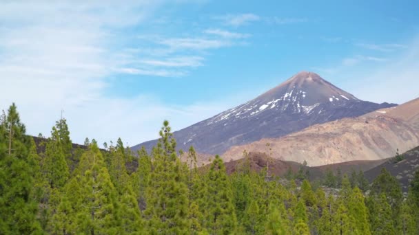 Zaman Atlamalı Teide Yanardağı Dağa Teide Milli Parkı Nda Gündüz — Stok video