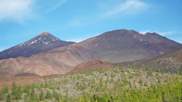 Teide Volkan Dağı Teide Milli Parkı Tenerife Kanarya Adaları Spanya — Stok video