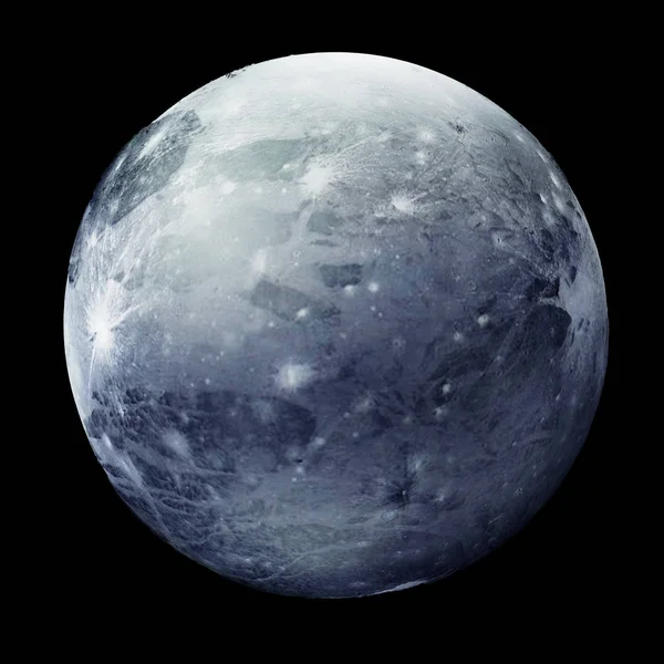 Pluto Planet Isoliert Auf Schwarzem Hintergrund Elemente Dieses Bildes Das — Stockfoto
