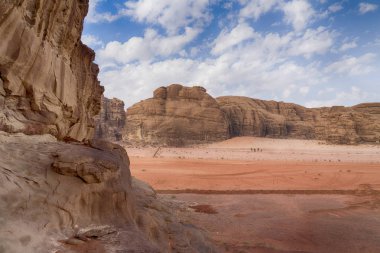 Güzel manzara, Wadi Rum çöl manzara, Ürdün.