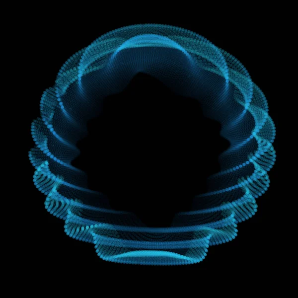 Gürültü soyut küre dizi işaret eder. Kılavuz vektör çizim. Veri noktalarının teknoloji dijital gürültü.