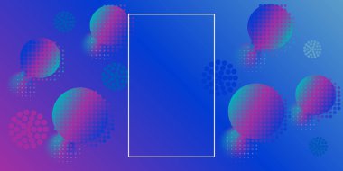 Soyut renkli gradyan arka planı. Geometrik şekiller kompozisyon. Vektör çizim.