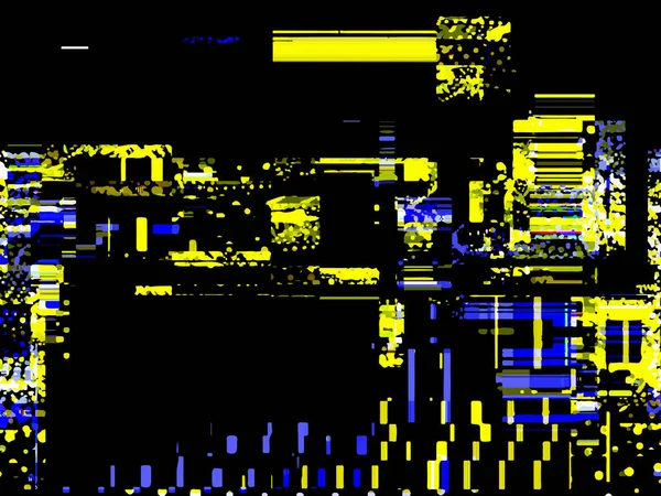 Glitched Achtergrond Willekeurige Signaal Fout Abstracte Achtergrond Van Kleurrijke Pixel — Stockvector