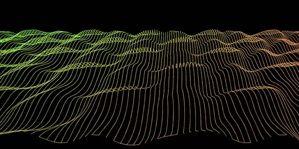 Шумна Хвиля Абстрактний Кольоровий Фон Цифрових Ліній Технології — стоковий вектор