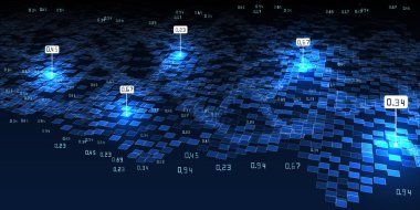 3d infographics arka plan. Büyük veri. Ağ veya iş analytics tasarım futuristik konsepti. Vektör görselleştirme.