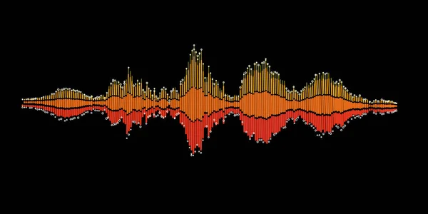 Abstrakta Musik Bakgrund Ljudvågor Equalizer Digitala Vågform Designen Vektorillustration — Stock vektor