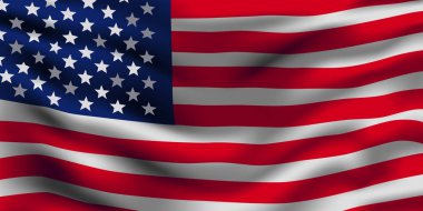 Amerikan bayrağı. vektör çizim.
