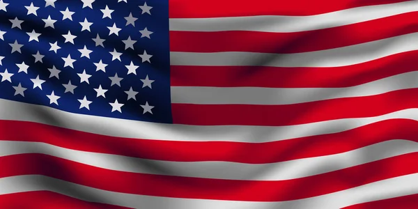 Американский Флаг Векторная Иллюстрация — стоковый вектор