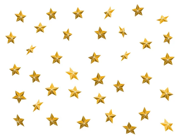 Φόντο Κίτρινα Αστέρια Απομονωμένες Χρυσή Αφηρημένη — Διανυσματικό Αρχείο
