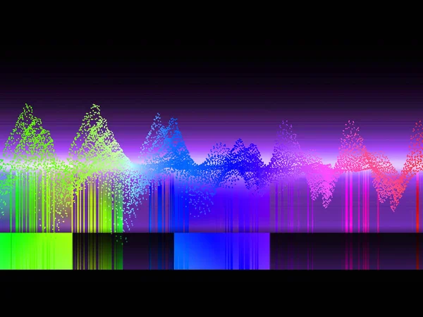 Музичний абстрактний кольоровий фон. Еквалайзер, що показує звукову хвилю. Т-подібні — стокове фото