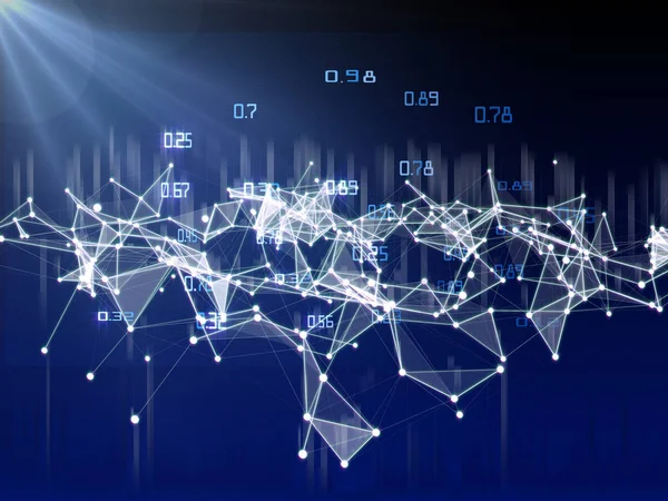 Rechenalgorithmus künstliche Kryptographie-Infografik. Big Data — Stockfoto