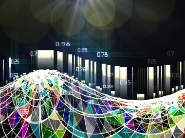 Da üzerinde nokta etkisi ile soyut analiz renk ızgara infographic