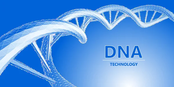 Progressive biology technology.  Structure DNA grid molecule. Sc — Stock Vector