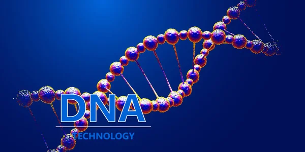 Progressief gemodificeerd DNA-biotechnologie concept. Science vector b — Stockvector