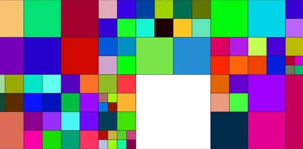 Cuadrados Geométricos Abstractos Fondo Colorido Banner Cuadrados Color Vectorial — Archivo Imágenes Vectoriales