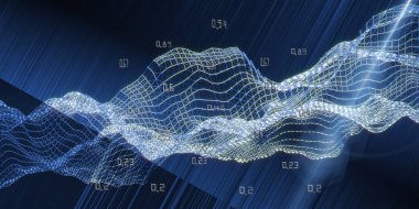 Özet algoritma analitik arka plan, veri ve parlaklık çizgileri. Yapay zekanın iş anlayışı. Kuantum sanal şifrelemesi. Analitik algoritma pankartı. Büyük veri.