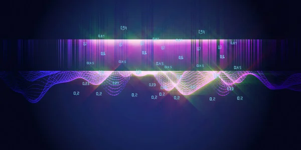 Visualisation Entreprise Intelligence Artificielle Concept Cryptographie Virtuelle Quantique Avec Grille — Photo