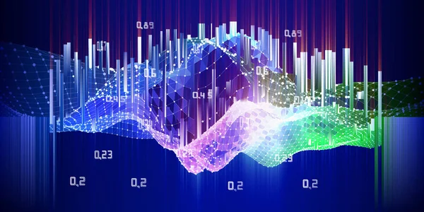 Big Data Visualisation Abstraite Analyser Les Données Algorithme Polygonale Intelligence — Photo