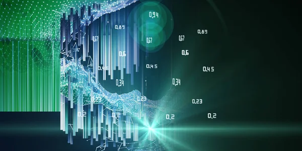 Abstract polygonal background artificial intelligence on grid data.  Data science.  Analytics algorithms banner for science, technology and business. Quantum computing concept with wireframe and blured  lines. Big data.