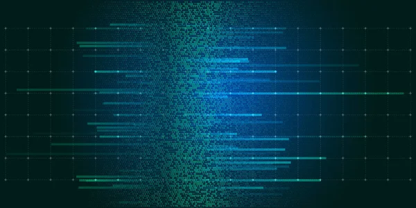 Latar Belakang Layar Cyber Futuristik Abstrak Kecerdasan Buatan Hacking Data - Stok Vektor