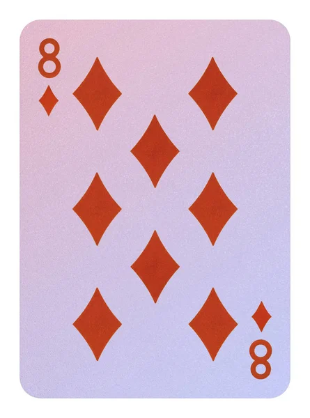 Spielkarten Acht Von Diamanten — Stockfoto