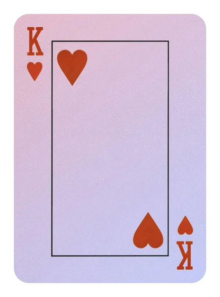 Hrací Karty Král Srdcí — Stock fotografie