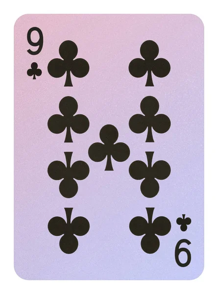 Playing Cards Nine Clubs — Stock Photo, Image