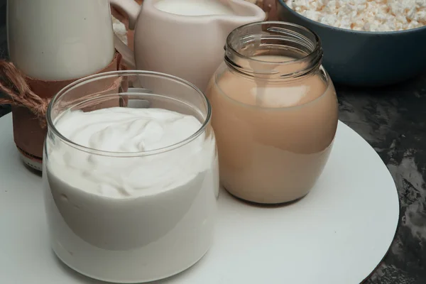 Süt Ürünleri Masada — Stok fotoğraf