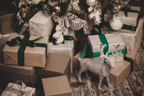 Belas Decorações Natal Casa — Fotografia de Stock