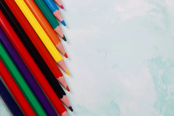 Lápices Colores Para Dibujo Creatividad — Foto de Stock