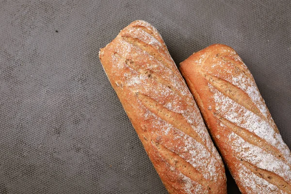 Гречаний Хліб Темному Фоні Студії — стокове фото