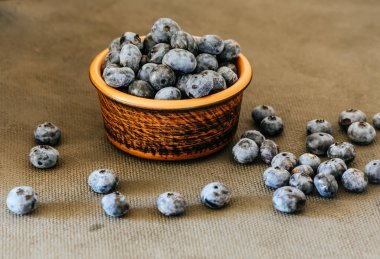 Kaydırağın içinde taze yaban mersini.