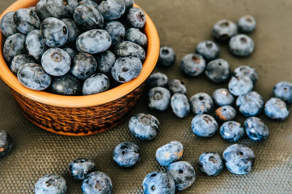 Fresh Blueberries Plate Slide — Stock Photo, Image