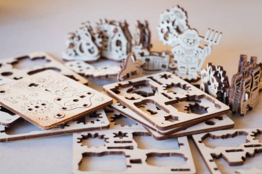 Çocuklar için ahşap yapı seti