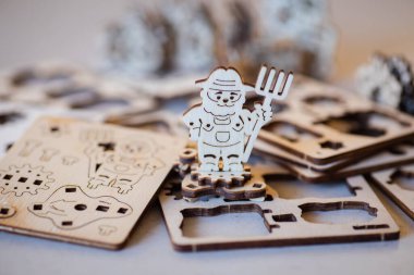 Çocuklar için ahşap yapı seti