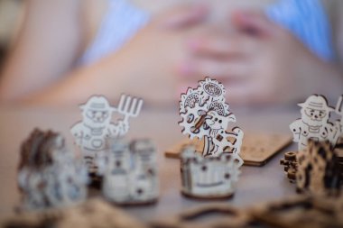 Çocuklar için ahşap yapı seti