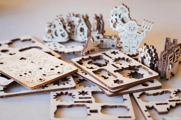 Çocuklar için ahşap yapı seti