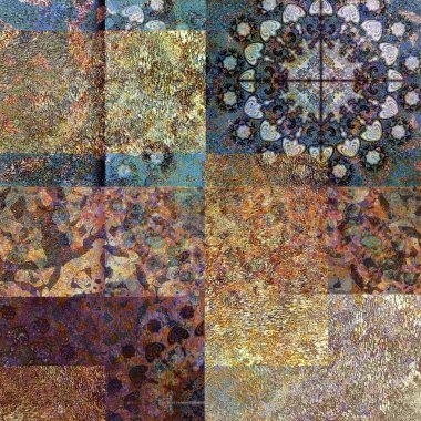 Mozaik habby suluboya motiff arka plan