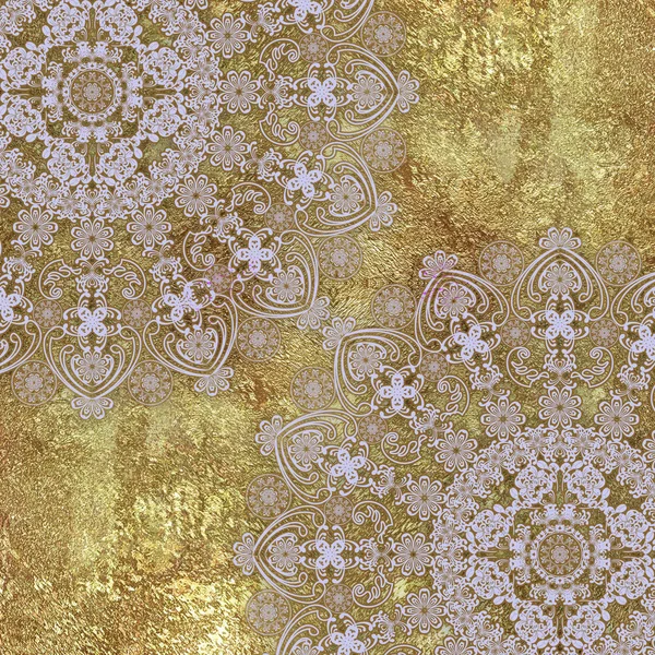 Abstract Motley Patterned Golden Backgraund — Stock Photo, Image