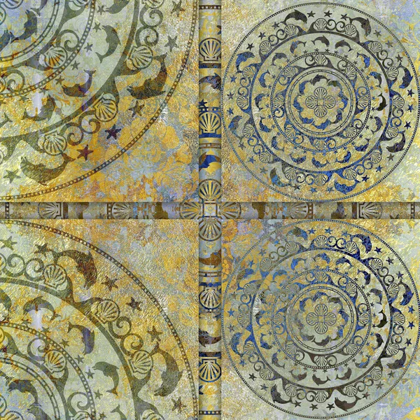 Baggrund Form Geometrisk Gylden Farve - Stock-foto