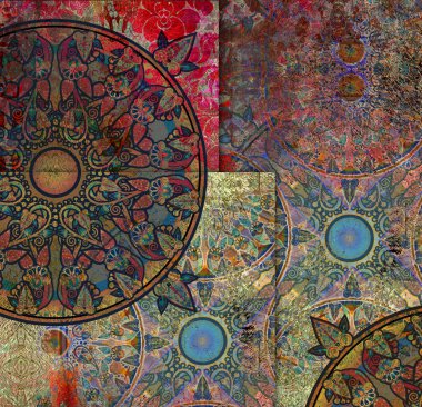 Vintage eski çiçek desenli arka plan