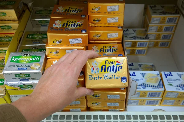 Germany June 2018 Frau Antje Dutch Butter German Supermarket Miss — Stock Photo, Image