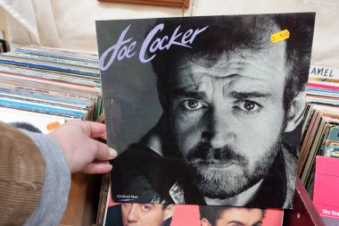 THE NETHERLANDS - MARCH 2019: Album: Joe Cocker - Civilized Man, LP record of the English singer and musician Joe Cocker, in a second hand store.