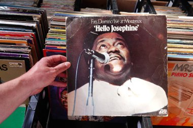 The NETHERLANDS - MAYIS 2020: Albüm: Merhaba Josephine - Fats Domino Live at Montreux, LP record of the American piano and singer-söz yazarı Antoine 