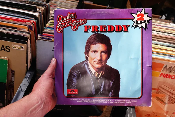 Netherlands May 2020 Record Austrian Singer Actor Freddy Quinn Second — Stock Photo, Image