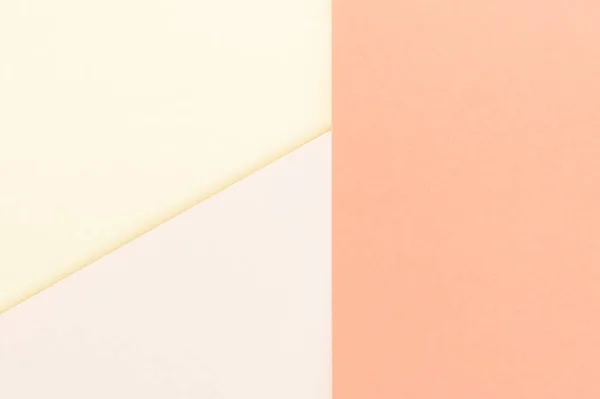 Beige Oranje Pastel Achtergrondkleuren Geometrische Patroon Papers Minimale Concept Plat — Stockfoto