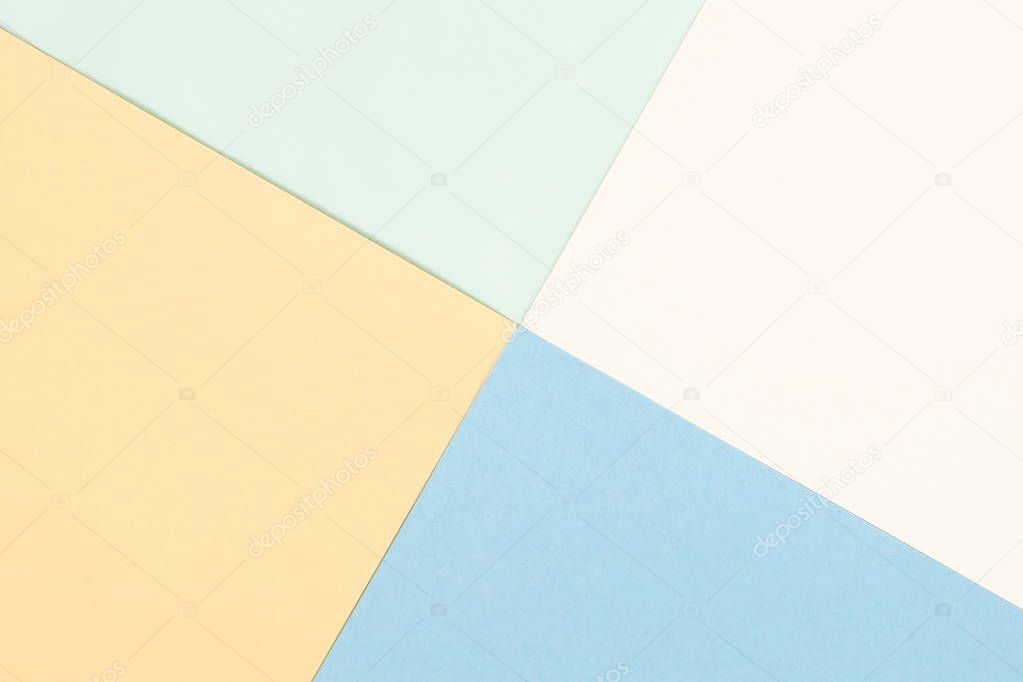 Abstract geometric paper background in pastel colors