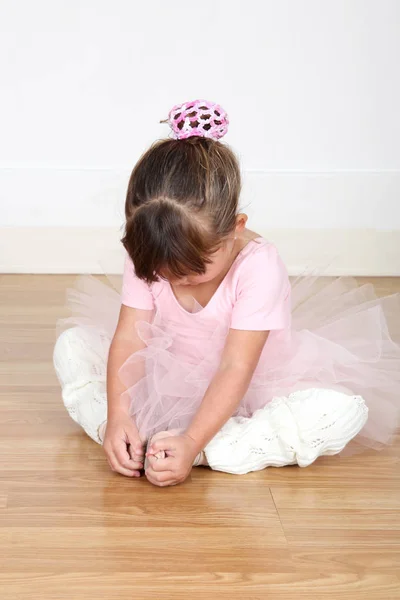 Little Ballet Girl Dancing Dance Studio Royalty Free Stock Photos